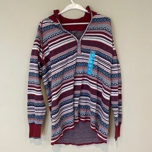 Eddie Bauer fair isle 1/2 zip sweater